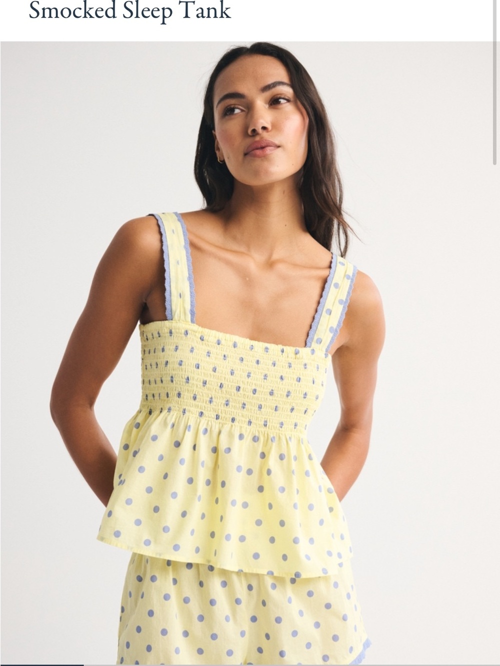 Abercrombie Smocked Cami & Short Sleep Set